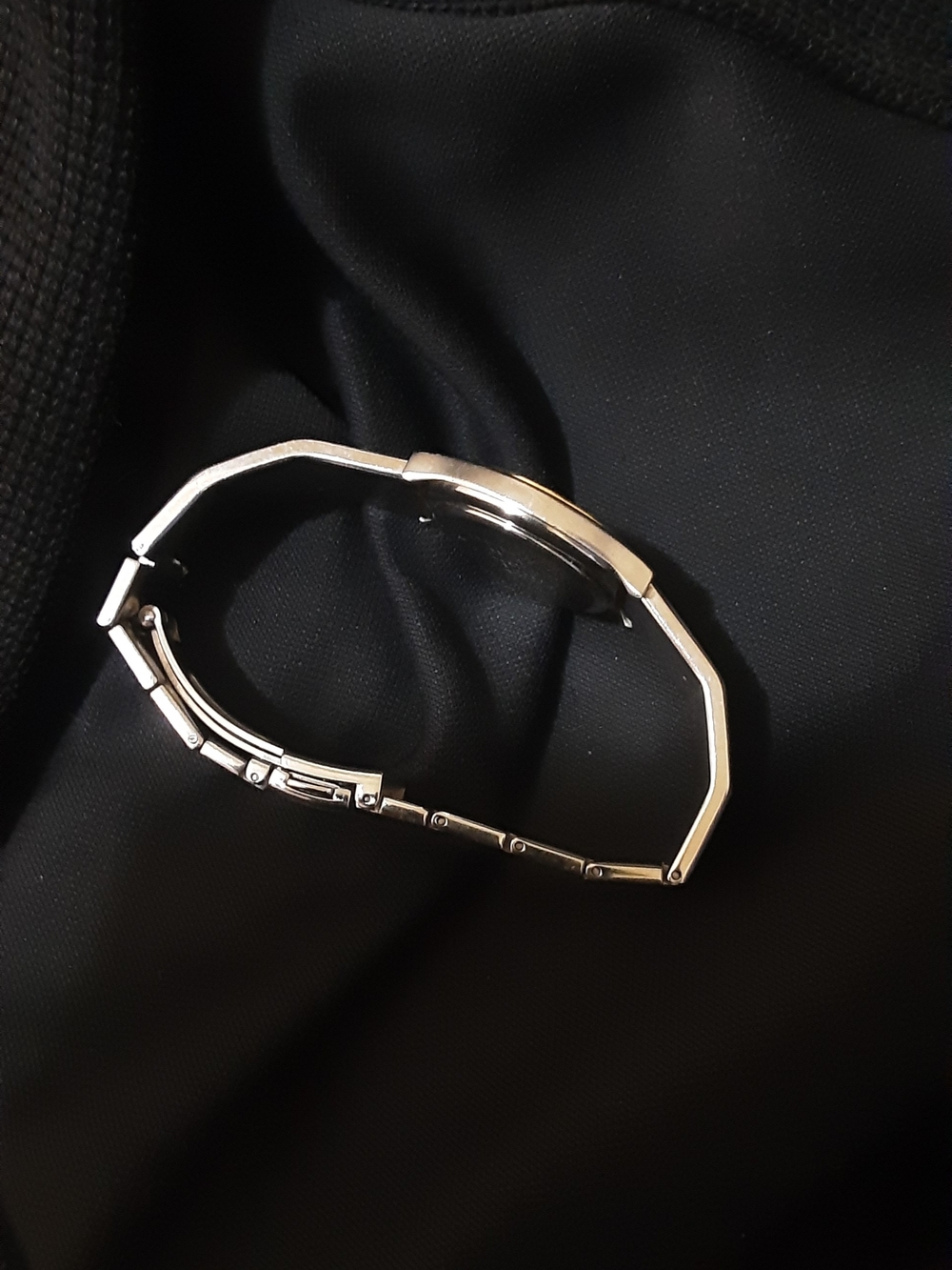 Vintage Cartier Two-Tone Silver and Gold Dial Slim Bracelet Watch - Picture 6 of 11